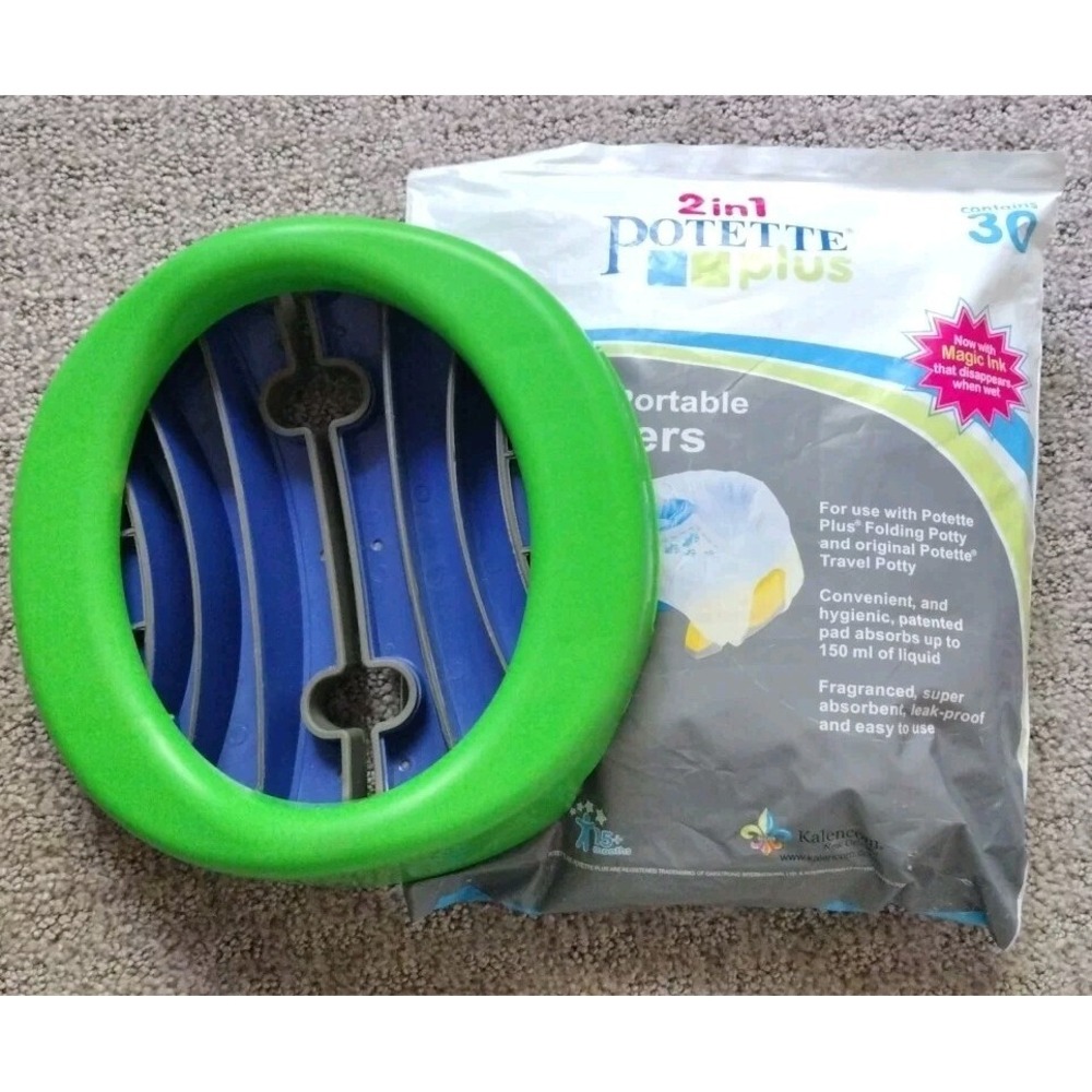 Kalencom 2 in 1 Potette Plus Portable Potty And Trainer Seat + 30 Liner Pack